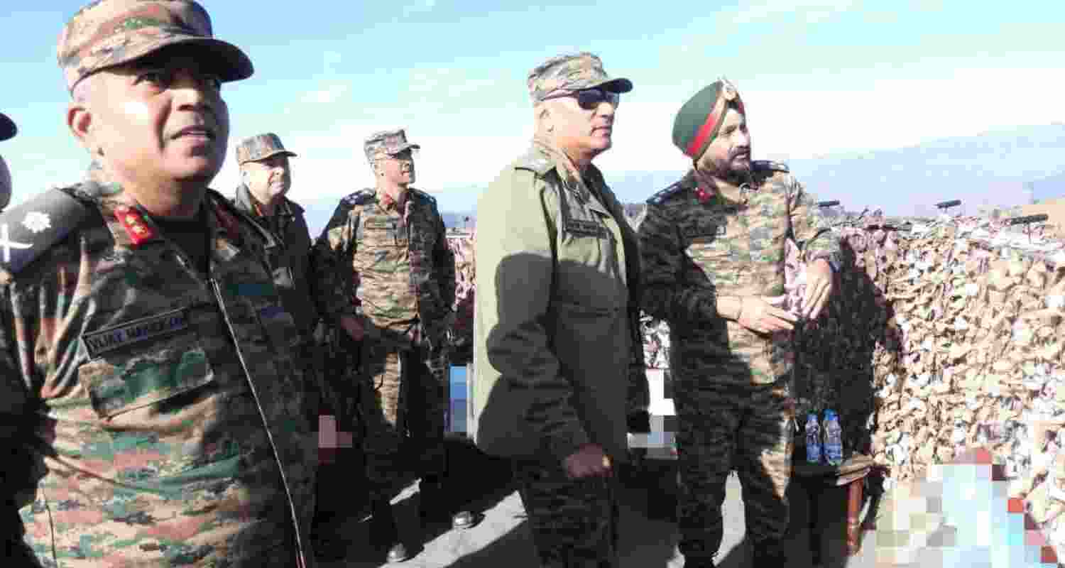 Northern Army Commander Lt Gen Pratik Sharma during his visit to the forward areas in Poonch district. Northern Army Commander Lt Gen Pratik Sharma during his visit to the forward areas in Poonch district.