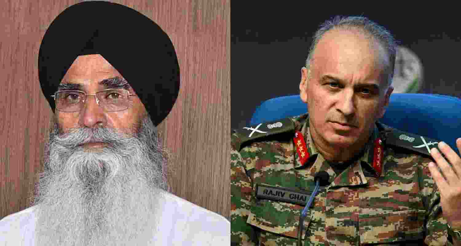 SGPC chief Harjinder Singh Dhami and DGMO Lt Gen Rajiv Ghai. File photos. SGPC chief Harjinder Singh Dhami and DGMO Lt Gen Rajiv Ghai. File photos.