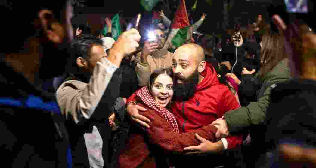 A recently released prisoner walks free in Beitunia, following a ceasefire agreement between Israel and Hamas. A recently released prisoner walks free in Beitunia, following a ceasefire agreement between Israel and Hamas.