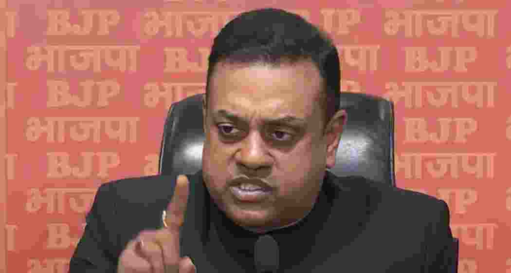 BJP national spokesperson Sambit Patra speaking to reporters at the party headquarters in Delhi. BJP national spokesperson Sambit Patra speaking to reporters at the party headquarters in Delhi.