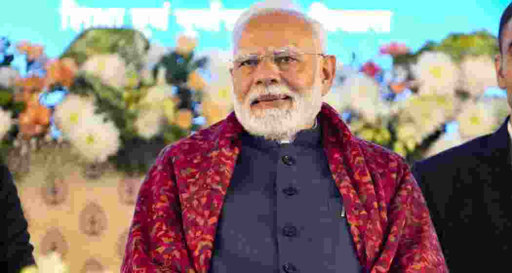 Prime Minister Narendra Modi during the foundation stone laying and inauguration ceremony of various developmental projects, in New Delhi on Friday, Jan. 3, 2025. Prime Minister Narendra Modi during the foundation stone laying and inauguration ceremony of various developmental projects, in New Delhi on Friday, Jan. 3, 2025.