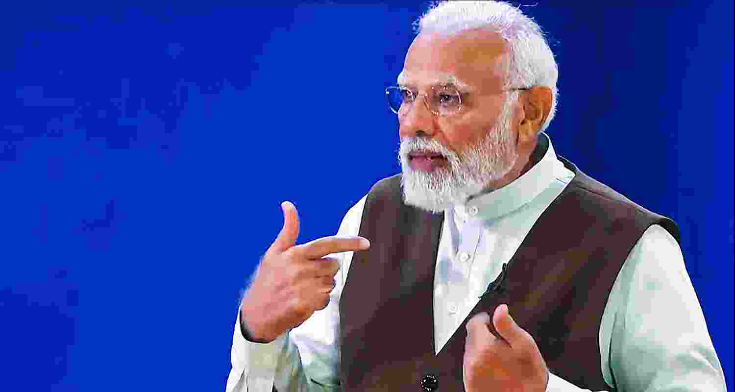 Prime Minister Narendra Modi speaks during the National Creators Awards 2024. Prime Minister Narendra Modi speaks during the National Creators Awards 2024.
