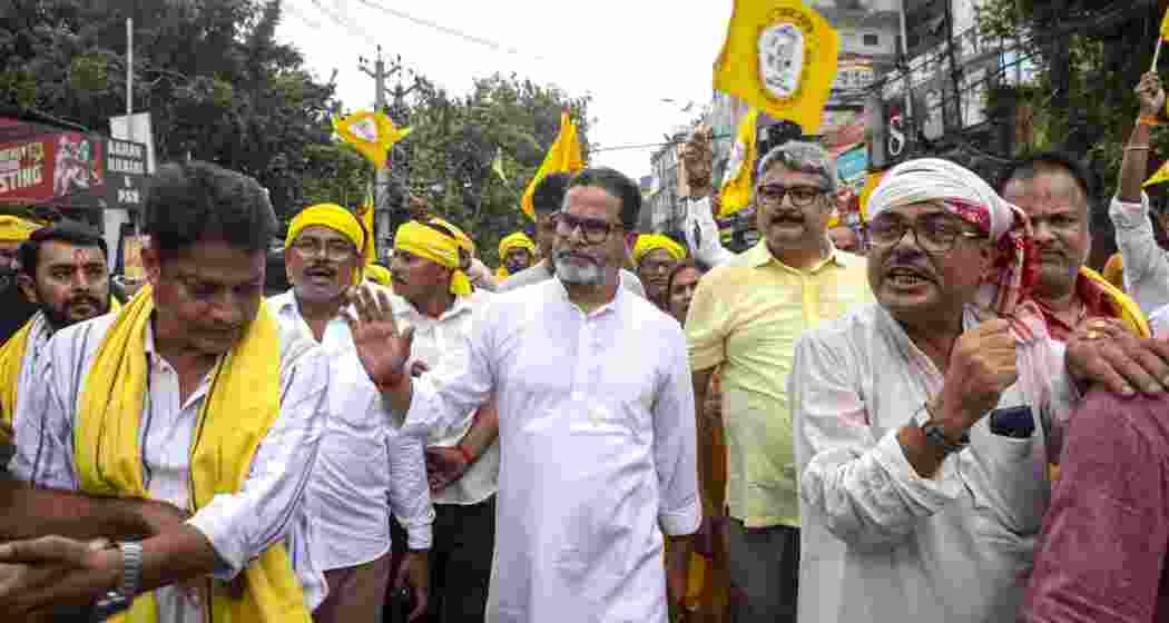 Jan Suraaj Party founder and party candidate from Bankipur assembly, Prashant Kishor during a voter outreach, in Patna (PTI). Jan Suraaj Party founder and party candidate from Bankipur assembly, Prashant Kishor during a voter outreach, in Patna (PTI).