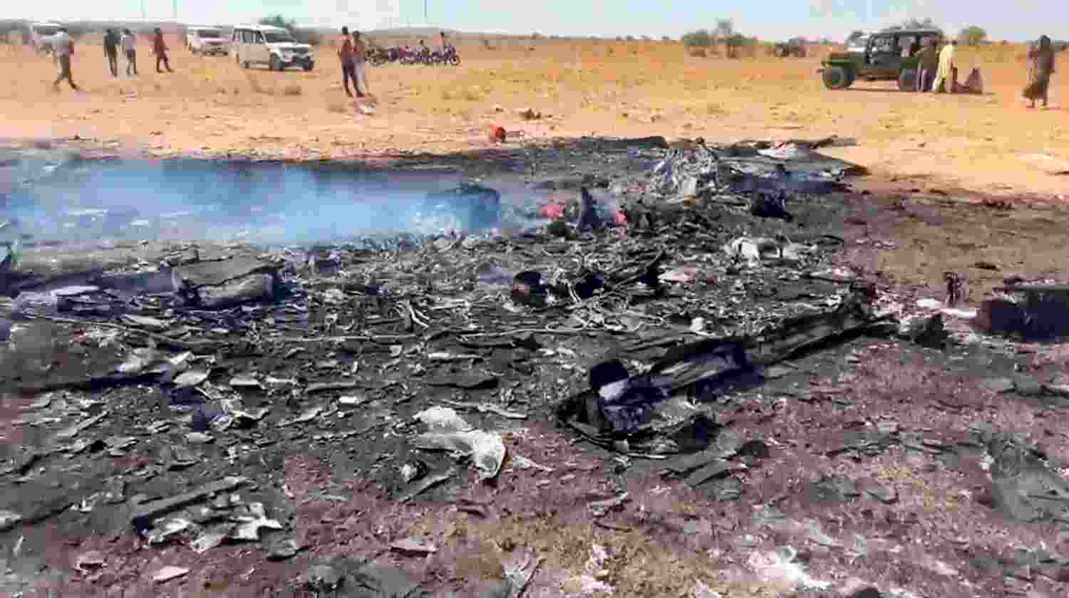IAF’s remotely piloted aircraft crashes near Jaisalmer IAF’s remotely piloted aircraft crashes near Jaisalmer