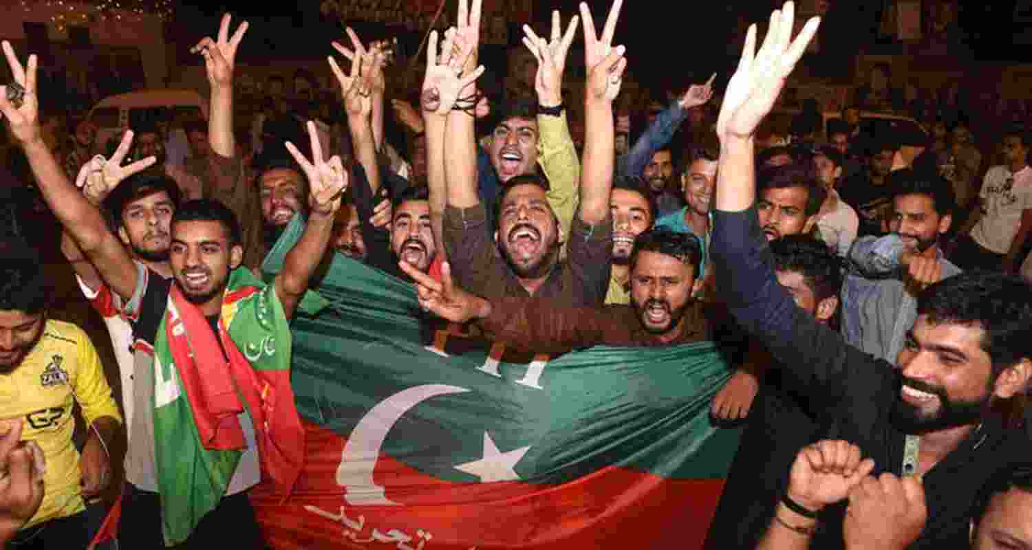 Representative Image of PTI protest. Representative Image of PTI protest.