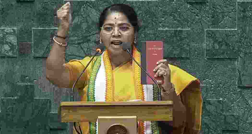 Congress parliamentarian R Sudha. Congress parliamentarian R Sudha.