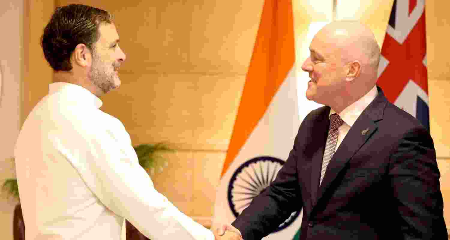 Rahul Gandhi meets NZ PM Luxon to boost ties Rahul Gandhi meets NZ PM Luxon to boost ties