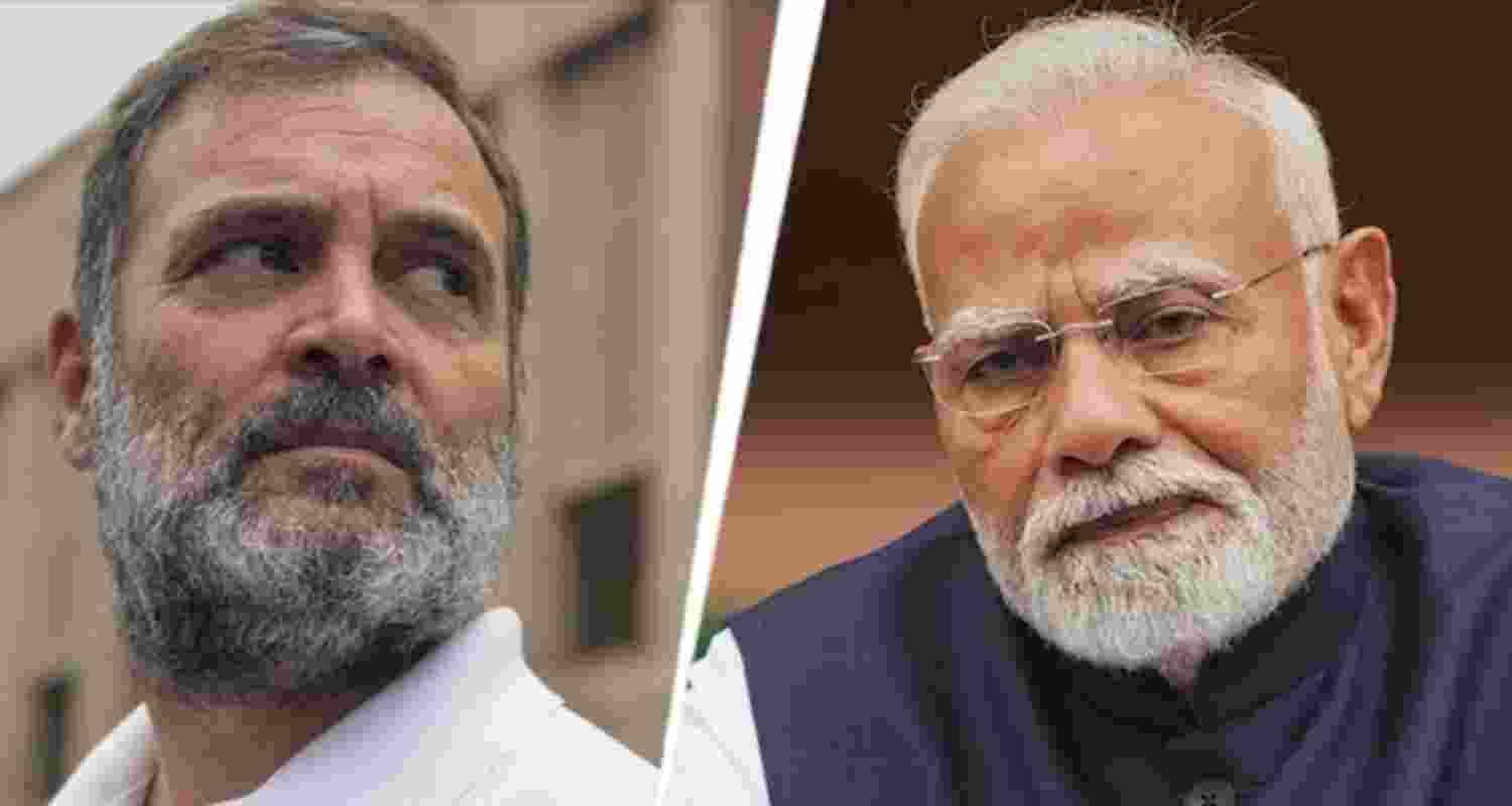 Leader of Opposition in Lok Sabha Rahul Gandhi (left) and Prime Minister Narendra Modi. Leader of Opposition in Lok Sabha Rahul Gandhi (left) and Prime Minister Narendra Modi.