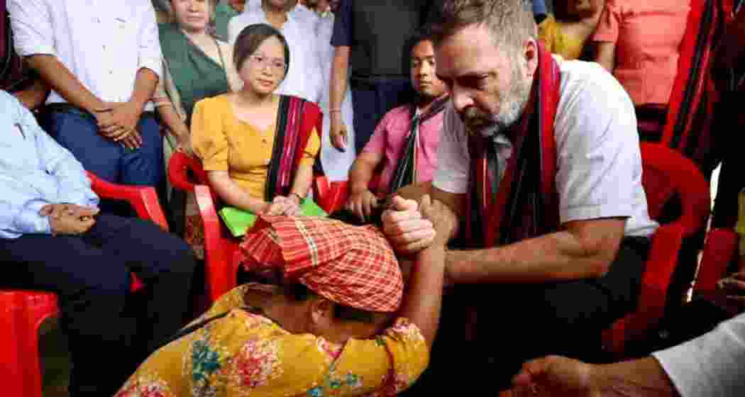 Rahul Gandhi during his visit to Manipur. Rahul Gandhi during his visit to Manipur.