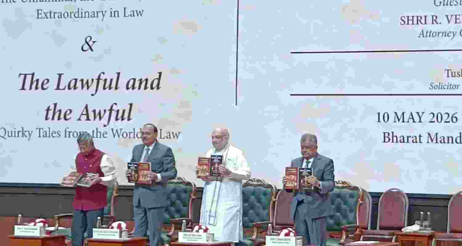 Two books of Tushar Mehta launched in presence of HM, CJI Two books of Tushar Mehta launched in presence of HM, CJI