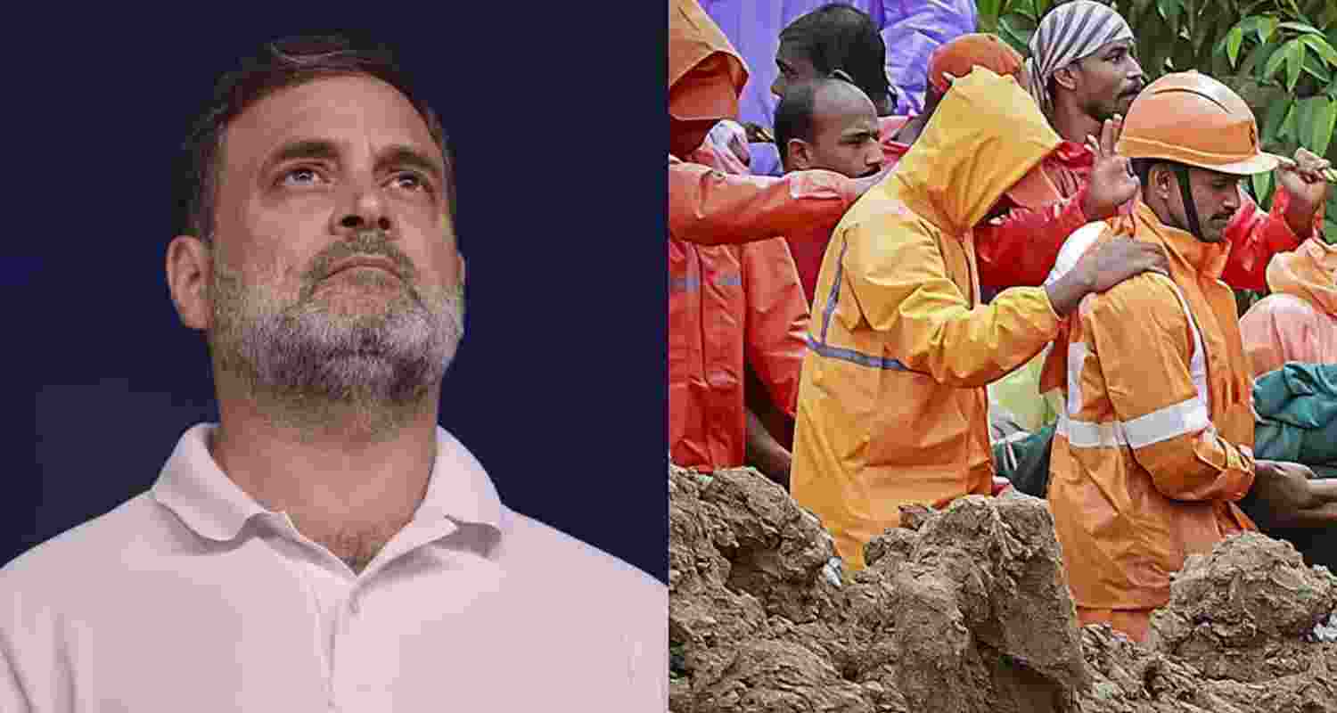Rahul Gandhi condoles loss of lives in Wayanad, M'rashtra, HP Rahul Gandhi condoles loss of lives in Wayanad, M'rashtra, HP