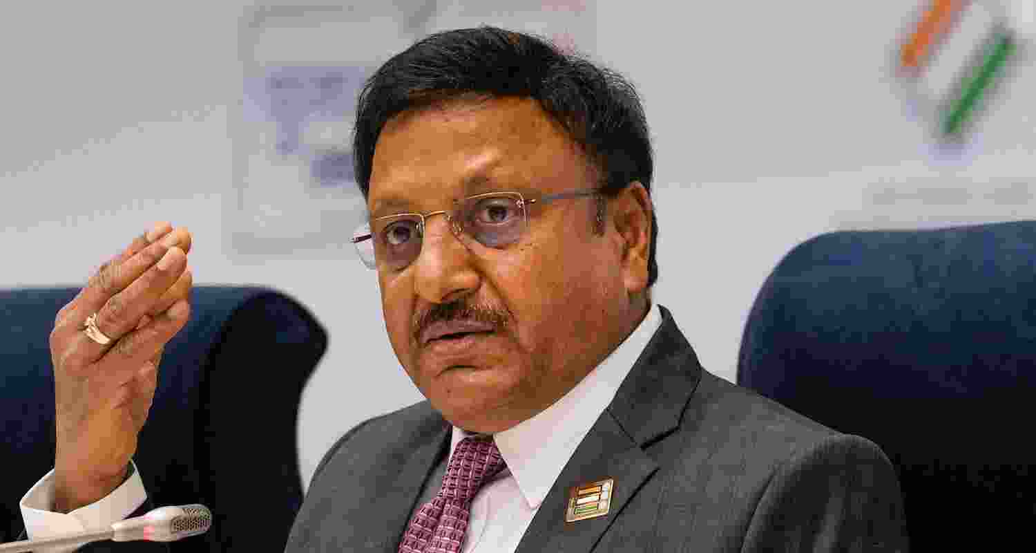 CEC Rajiv Kumar in New Delhi. CEC Rajiv Kumar in New Delhi.