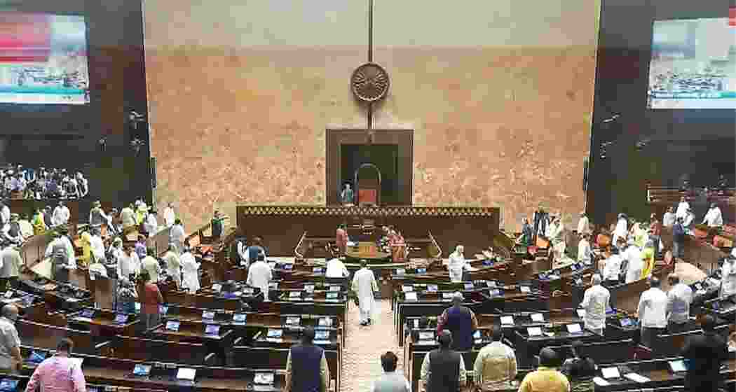 Rajya Sabha proceedings going on during the debate on the Waqf (Amendment) Bill, 2025, as opposition members protest against the contentious legislation. The Bill was passed despite heated resistance. Rajya Sabha proceedings going on during the debate on the Waqf (Amendment) Bill, 2025, as opposition members protest against the contentious legislation. The Bill was passed despite heated resistance.