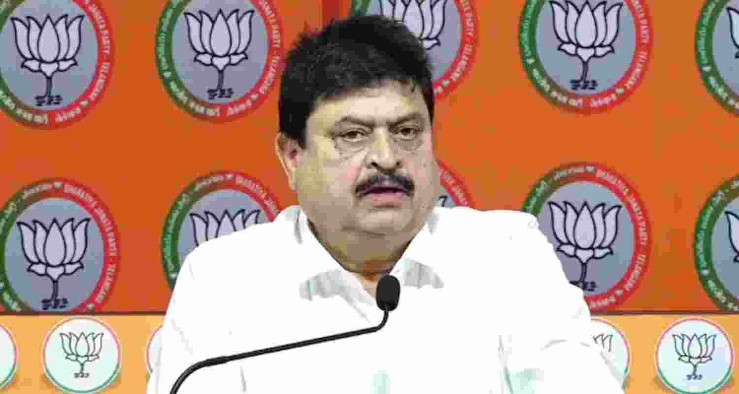 Telangana BJP president N Ramchander Rao. Telangana BJP president N Ramchander Rao.