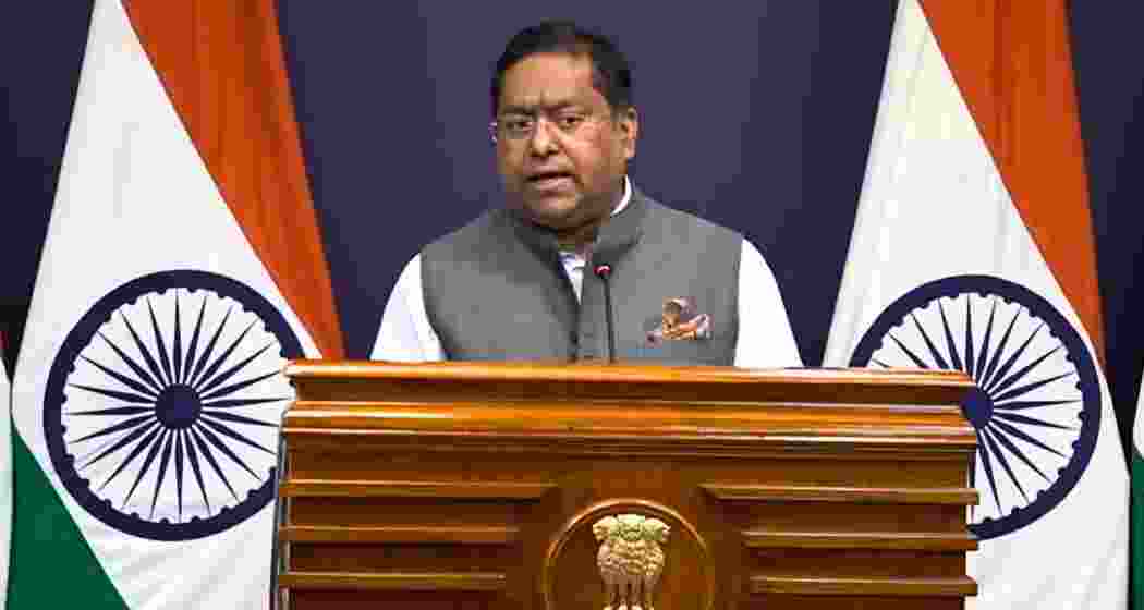 External Affairs Ministry spokesperson Randhir Jaiswal addresses a press briefing. External Affairs Ministry spokesperson Randhir Jaiswal addresses a press briefing.