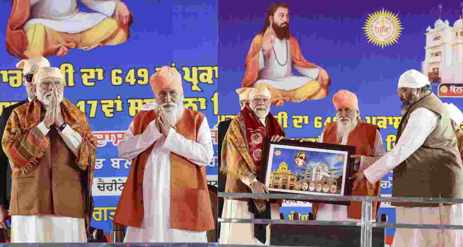 PM Narendra Modi visited Dera Sachkhand Ballan in Jalandhar, paid tributes to Guru Ravidas on his 649th birth anniversary. PM Narendra Modi visited Dera Sachkhand Ballan in Jalandhar, paid tributes to Guru Ravidas on his 649th birth anniversary.