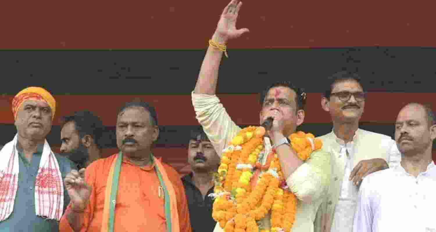 BJP MP Ravi Kishan in Jharkhand. BJP MP Ravi Kishan in Jharkhand.