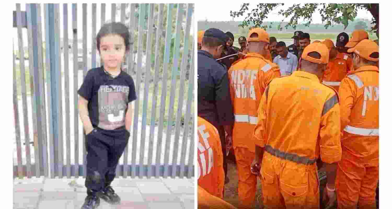 Rescue personnel carry out an operation to save a four-year-old boy who fell into a 220-foot-deep borewell in Ambala on Tuesday. Rescue personnel carry out an operation to save a four-year-old boy who fell into a 220-foot-deep borewell in Ambala on Tuesday.