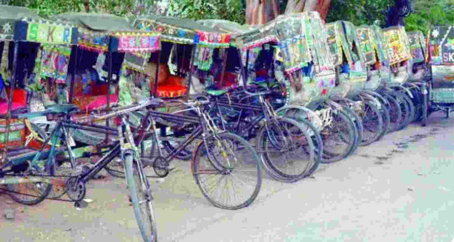 Rickshaws during campaigns Rickshaws during campaigns