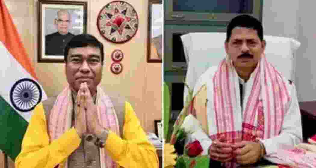 BJP’s Rajya Sabha candidates from Assam, Rameswar Teli (L), Mission Ranjan Das (R). BJP’s Rajya Sabha candidates from Assam, Rameswar Teli (L), Mission Ranjan Das (R).