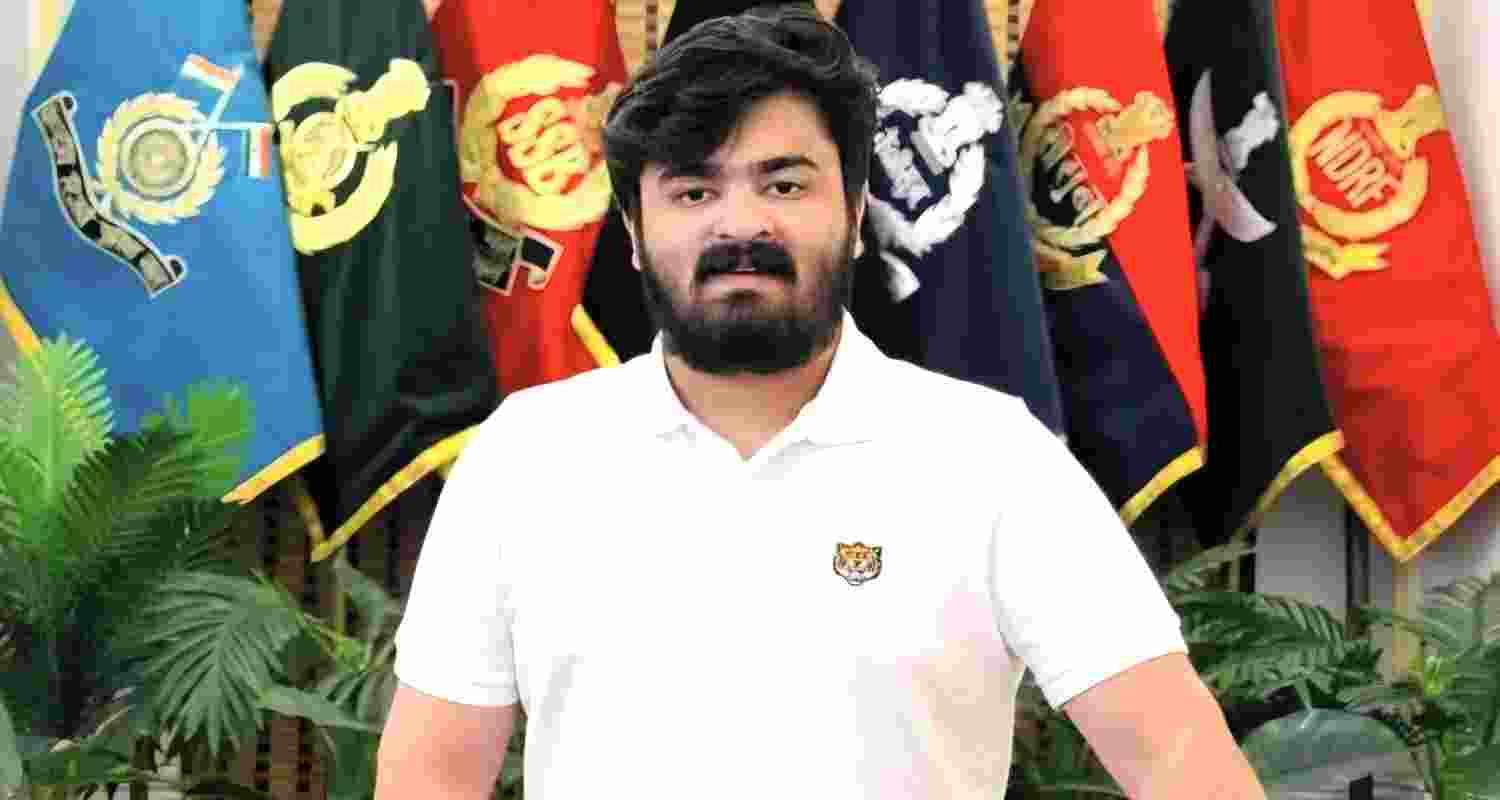 Union Minister Bandi Sanjay Kumar's son Bageetrath. Union Minister Bandi Sanjay Kumar's son Bageetrath.