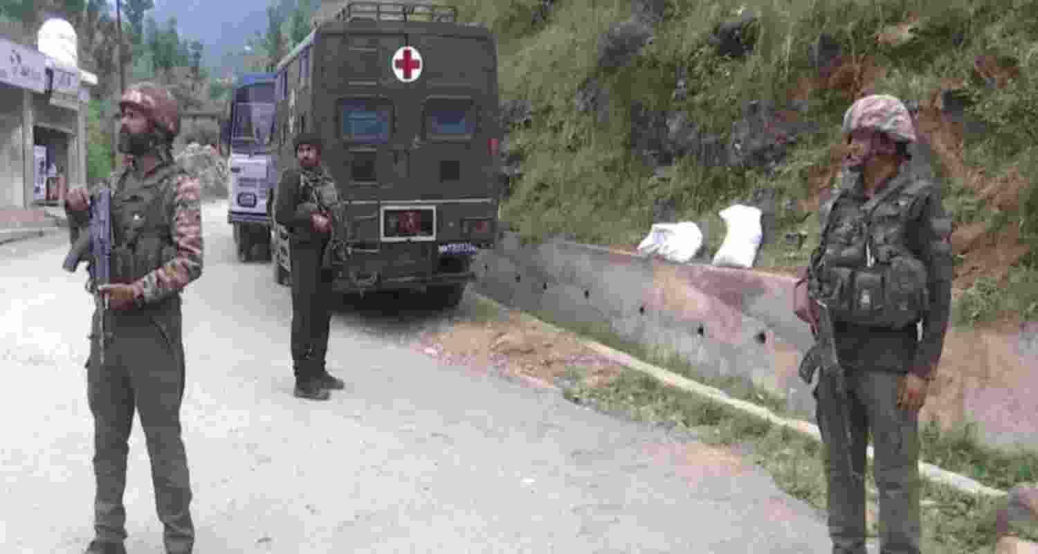 Security personnel during Operation Sherawali. Security personnel during Operation Sherawali.