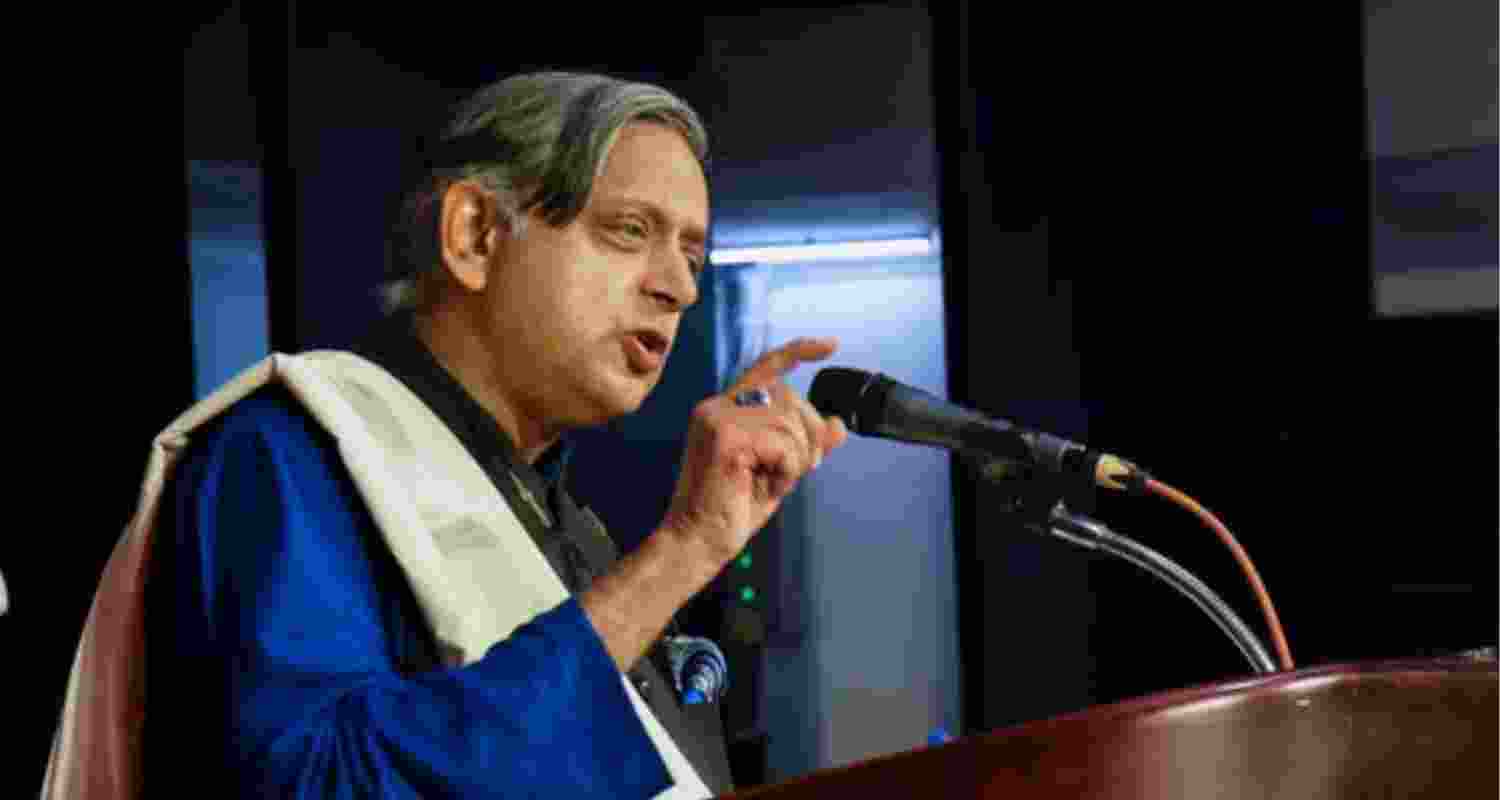 Congress MP Shashi Tharoor addresses an event on 'Peace, Harmony and National Development', in Kochi, Kerala. Congress MP Shashi Tharoor addresses an event on 'Peace, Harmony and National Development', in Kochi, Kerala.
