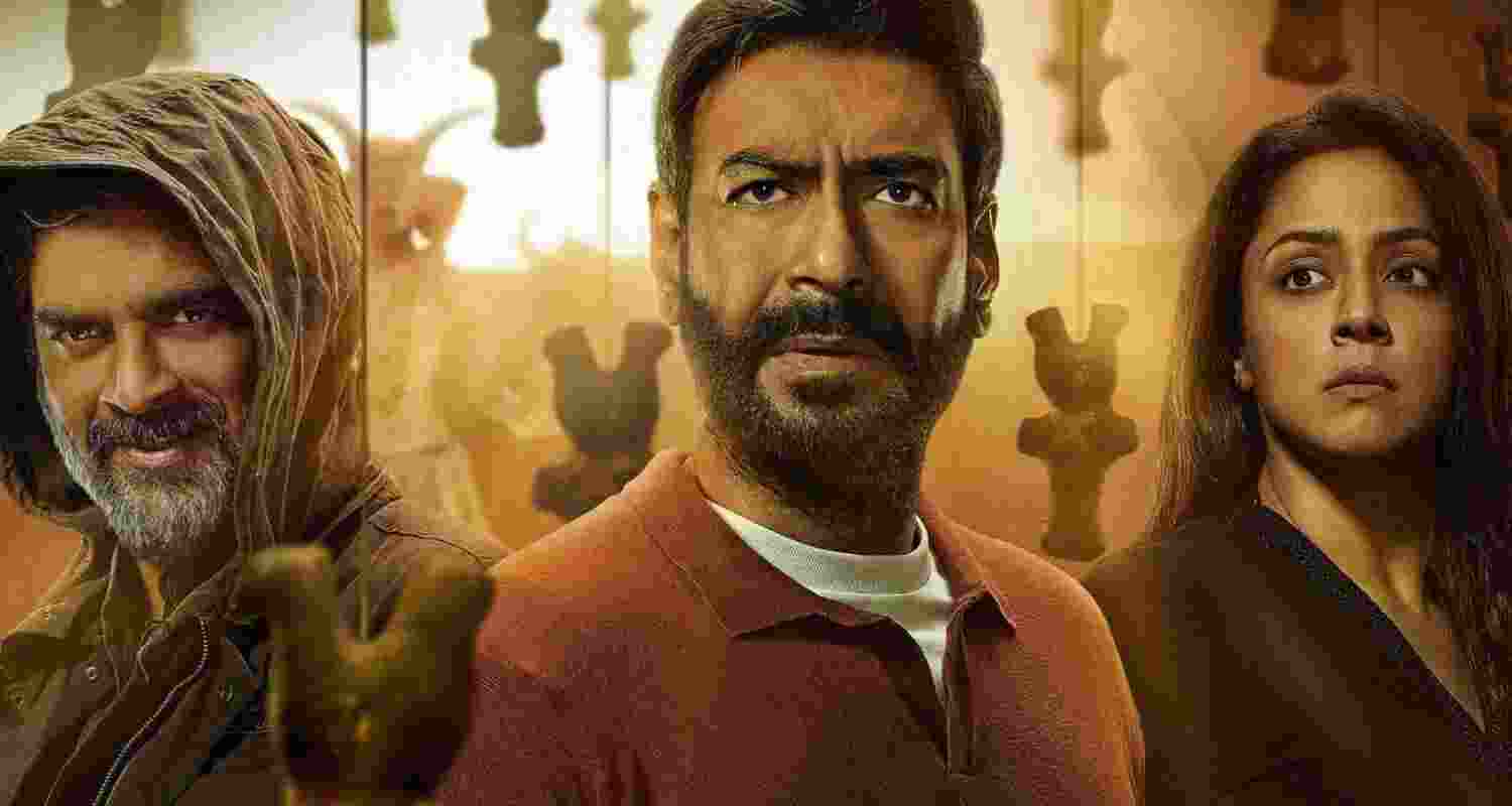 A poster of the bollywood film Shaitaan. A poster of the bollywood film Shaitaan.