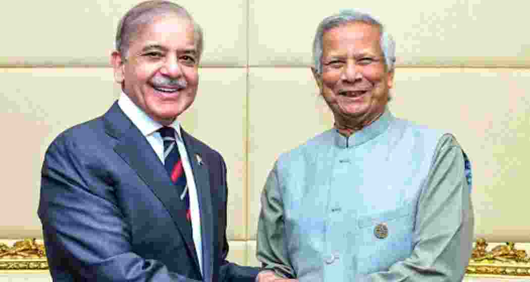 Pakistani PM Sharif and Mohammad Yunus during the D-8 summit in Cairo. Pakistani PM Sharif and Mohammad Yunus during the D-8 summit in Cairo.