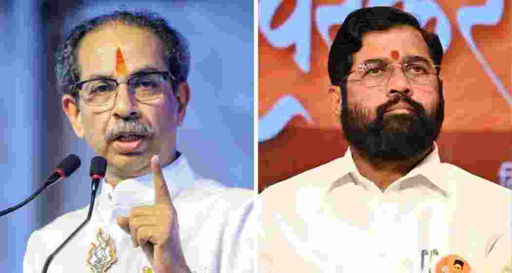 Shiv Sena (UBT) chief Uddhav Thackeray (left) and Maharashtra Deputy Chief Minister Eknath Shinde. Shiv Sena (UBT) chief Uddhav Thackeray (left) and Maharashtra Deputy Chief Minister Eknath Shinde.