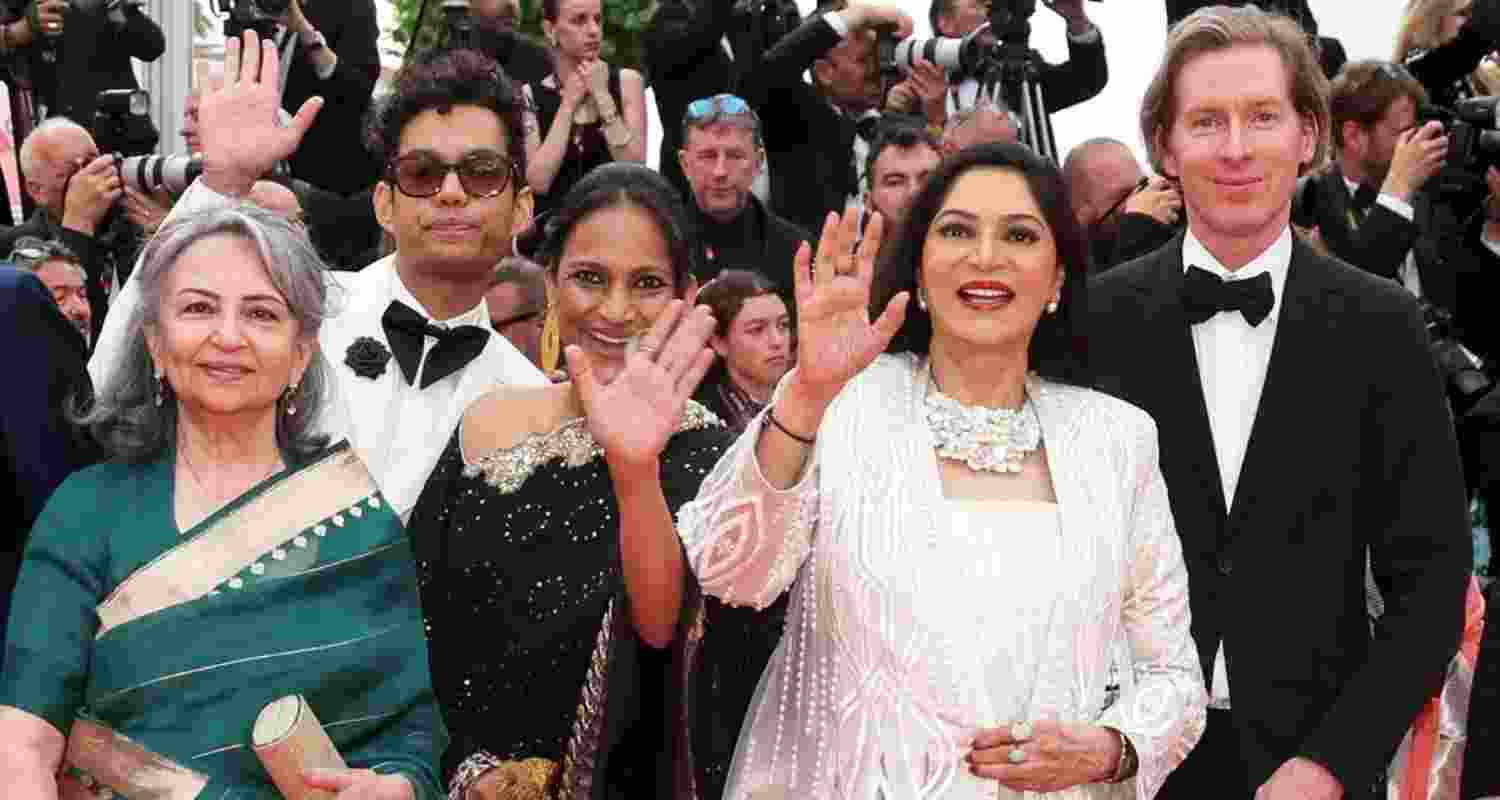 Sharmila Tagore, Simi Garewal, and Wes Anderson among others walked the red carpet for the premiere of 'Aranyer Din Ratri' at Cannes Film Festival. Sharmila Tagore, Simi Garewal, and Wes Anderson among others walked the red carpet for the premiere of 'Aranyer Din Ratri' at Cannes Film Festival.