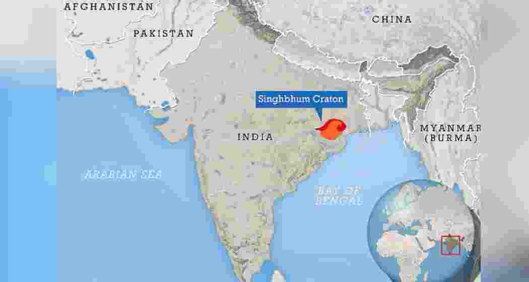 Image showing the Singhbhum craton. Image showing the Singhbhum craton.