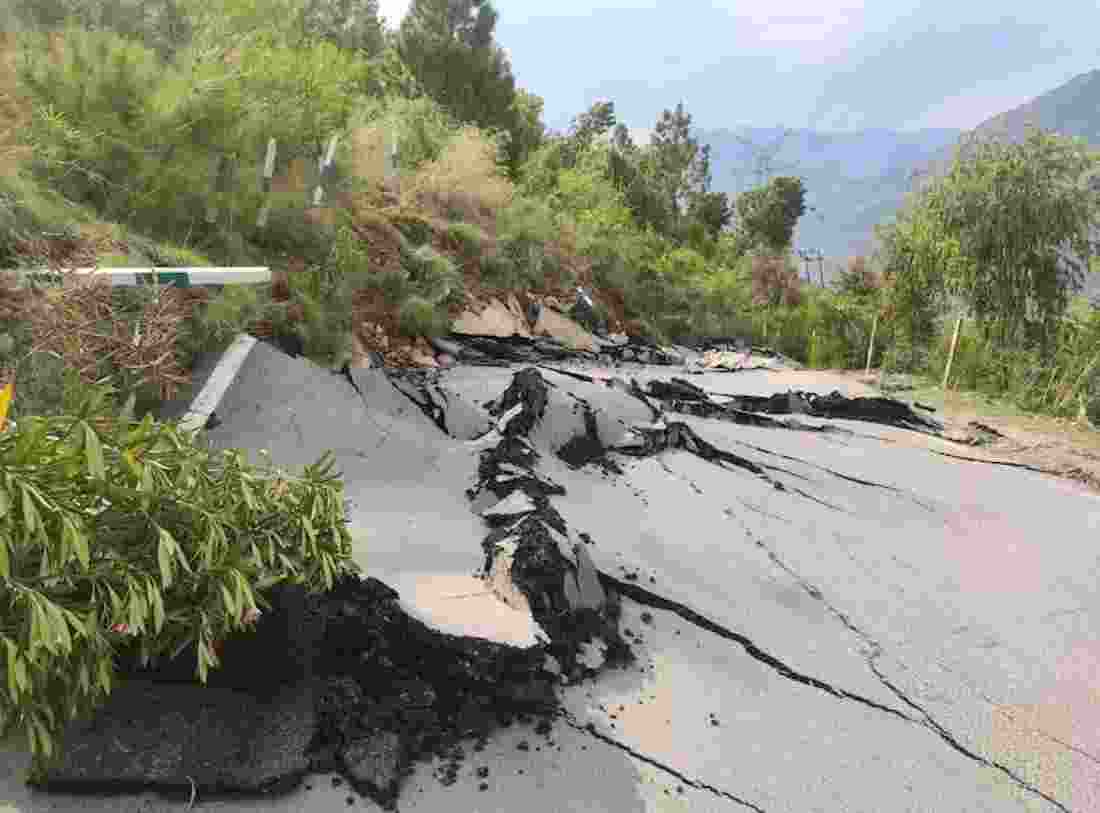 Ramban DC says land started subsiding from Wednesday, prompting closure of the Ramban-Gool road. However, the alternate Digdol-Sumbal-Sangaldan-Gool road was open as were railway lines, “so connectivity was not an issue." Ramban DC says land started subsiding from Wednesday, prompting closure of the Ramban-Gool road. However, the alternate Digdol-Sumbal-Sangaldan-Gool road was open as were railway lines, “so connectivity was not an issue."