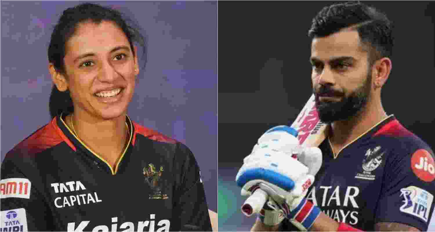 Royal Challengers Bangalore players Smriti Mandhana (left), Virat Kohli (right) Royal Challengers Bangalore players Smriti Mandhana (left), Virat Kohli (right)