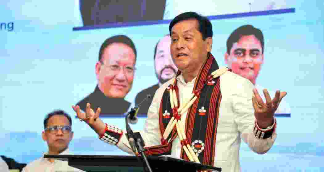 Union Minister Sarbananda Sonowal during the conference on Monday. Union Minister Sarbananda Sonowal during the conference on Monday.