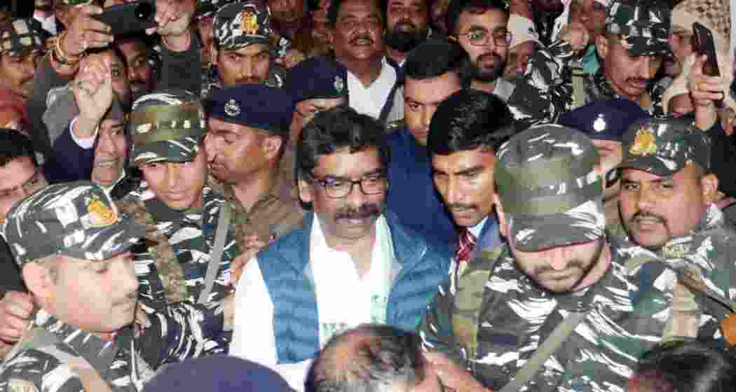 Jailed former Jharkhand Chief Minister Hemant Soren. Jailed former Jharkhand Chief Minister Hemant Soren.