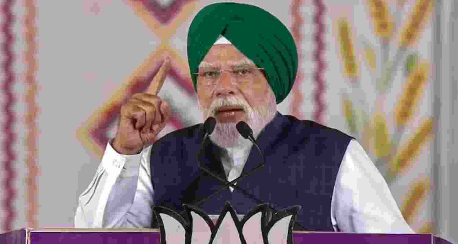 Prime Minister Narendra Modi addressing the gathering at a public meeting in Jalandhar on Friday. Prime Minister Narendra Modi addressing the gathering at a public meeting in Jalandhar on Friday.