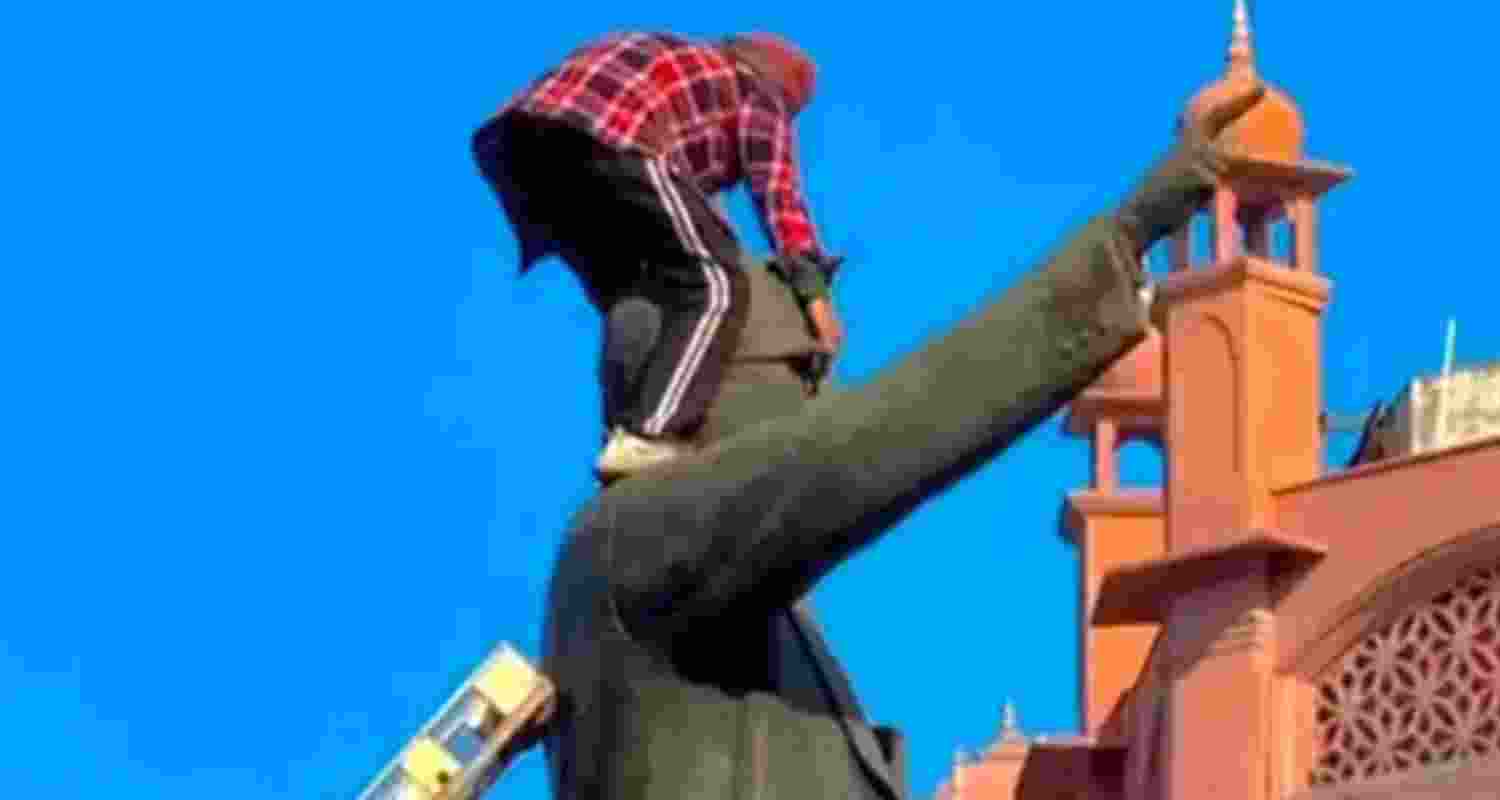 On January 26, a man attempted to vandalise a life-size statue of B R Ambedkar. On January 26, a man attempted to vandalise a life-size statue of B R Ambedkar.