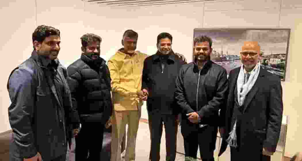Andhra Pradesh Chief Minister N. Chandrababu Naidu's delegation, including Union Minister Rammohan Naidu, state ministers Nara Lokesh, TG Bharat, and senior officials, arrived in Zurich, Switzerland, for the World Economic Forum in Davos. Andhra Pradesh Chief Minister N. Chandrababu Naidu's delegation, including Union Minister Rammohan Naidu, state ministers Nara Lokesh, TG Bharat, and senior officials, arrived in Zurich, Switzerland, for the World Economic Forum in Davos.
