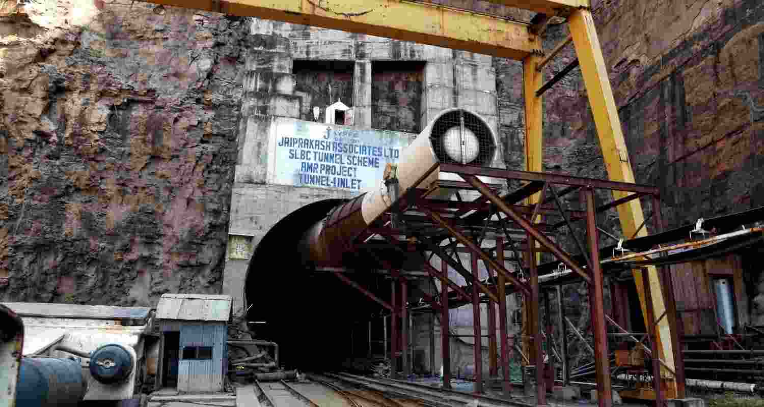 The Srisailam Left Bank Canal (SLBC) project site where a portion of the tunnel collpased, in Nagarkurnool district, Telangana. The Srisailam Left Bank Canal (SLBC) project site where a portion of the tunnel collpased, in Nagarkurnool district, Telangana.
