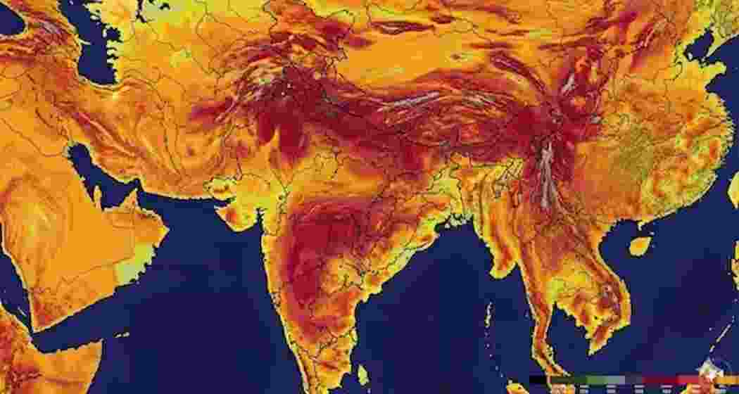 Graphics showing heatwave conditions across several parts of India as temperatures crossed 45 degrees Celsius in multiple states amid severe summer conditions. Graphics showing heatwave conditions across several parts of India as temperatures crossed 45 degrees Celsius in multiple states amid severe summer conditions.