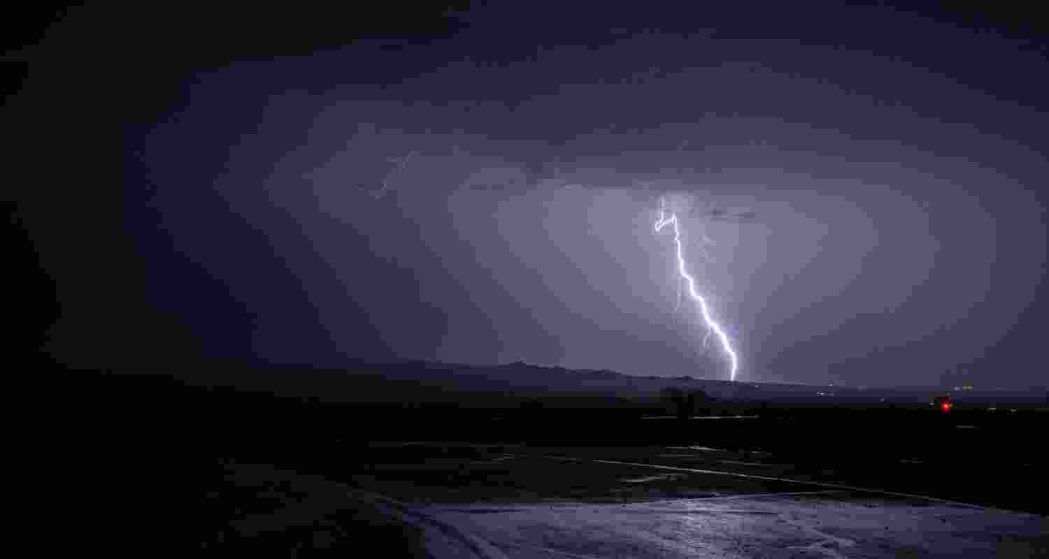 A thunderstorm in Punjab and Haryana's capital Chandigarh, a warning issued by the IMD. A thunderstorm in Punjab and Haryana's capital Chandigarh, a warning issued by the IMD.