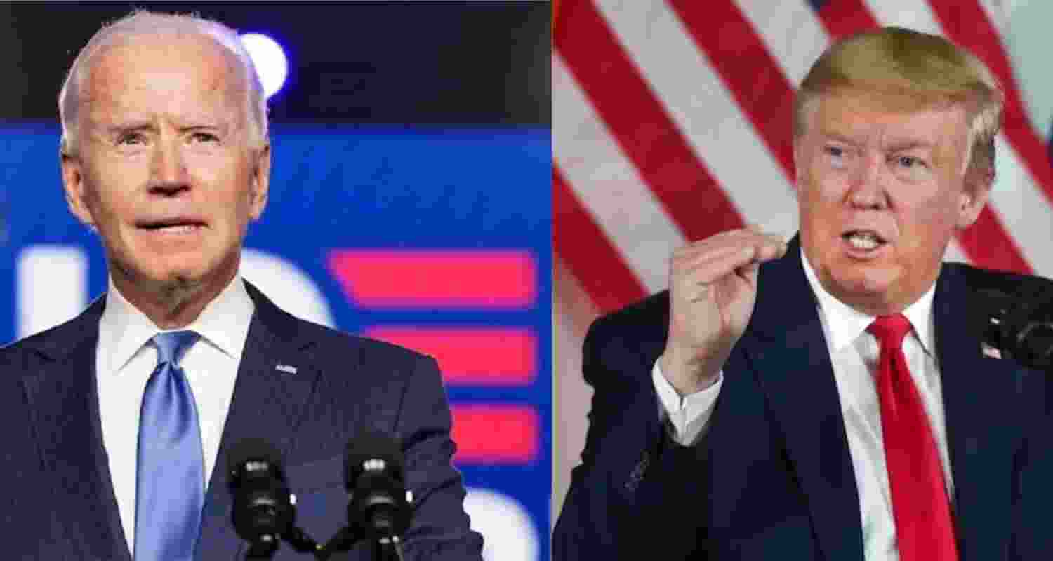 US President Joe Biden (left) and Former President Donald Trump (right).ahead of 2024 elections US President Joe Biden (left) and Former President Donald Trump (right).ahead of 2024 elections
