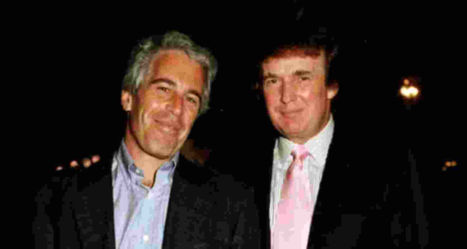 Donald Trump and Jeffrey Epstein at Mar-a-Lago in Palm Beach, Florida, in 1997. Donald Trump and Jeffrey Epstein at Mar-a-Lago in Palm Beach, Florida, in 1997.