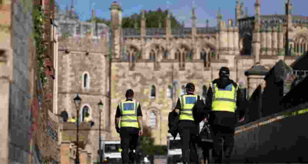 West Midlands Police officers patrol Oldbury after the alleged rape of a Sikh woman. West Midlands Police officers patrol Oldbury after the alleged rape of a Sikh woman.