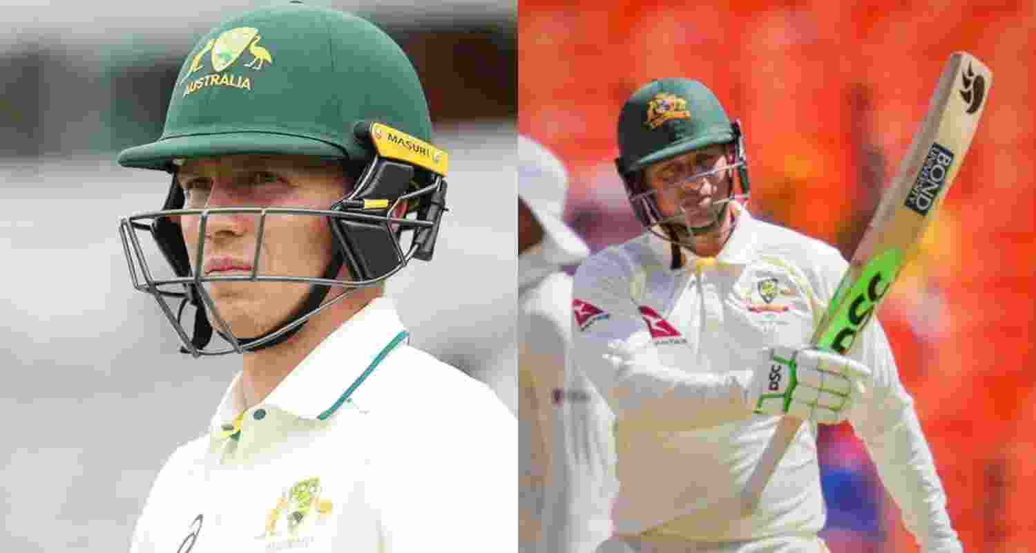 (L-R) Nathan McSweeney and Usman Khawaja. (L-R) Nathan McSweeney and Usman Khawaja.