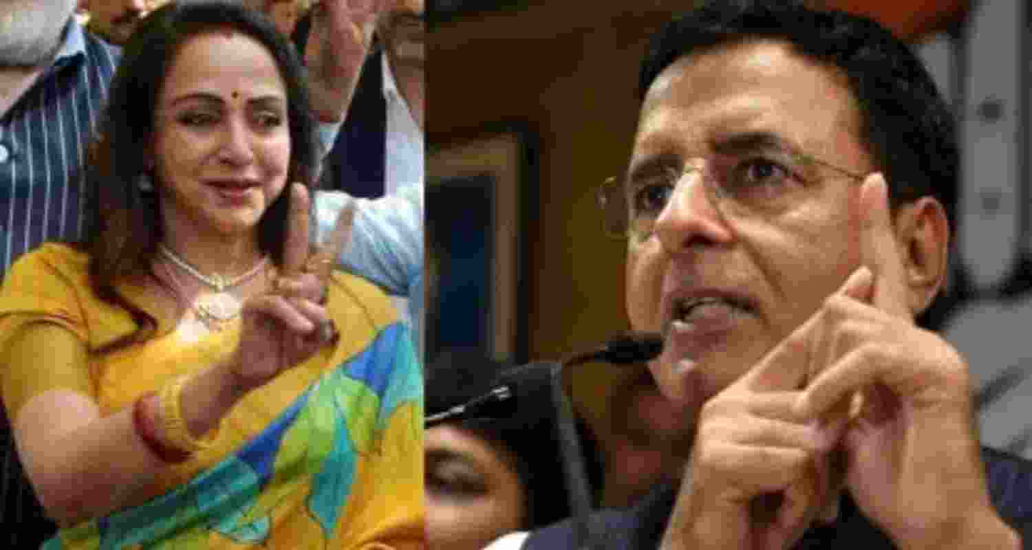 Randeep Surjewala and BJP Leader and Actress Hema Malini. Image for representative use only. Randeep Surjewala and BJP Leader and Actress Hema Malini. Image for representative use only.