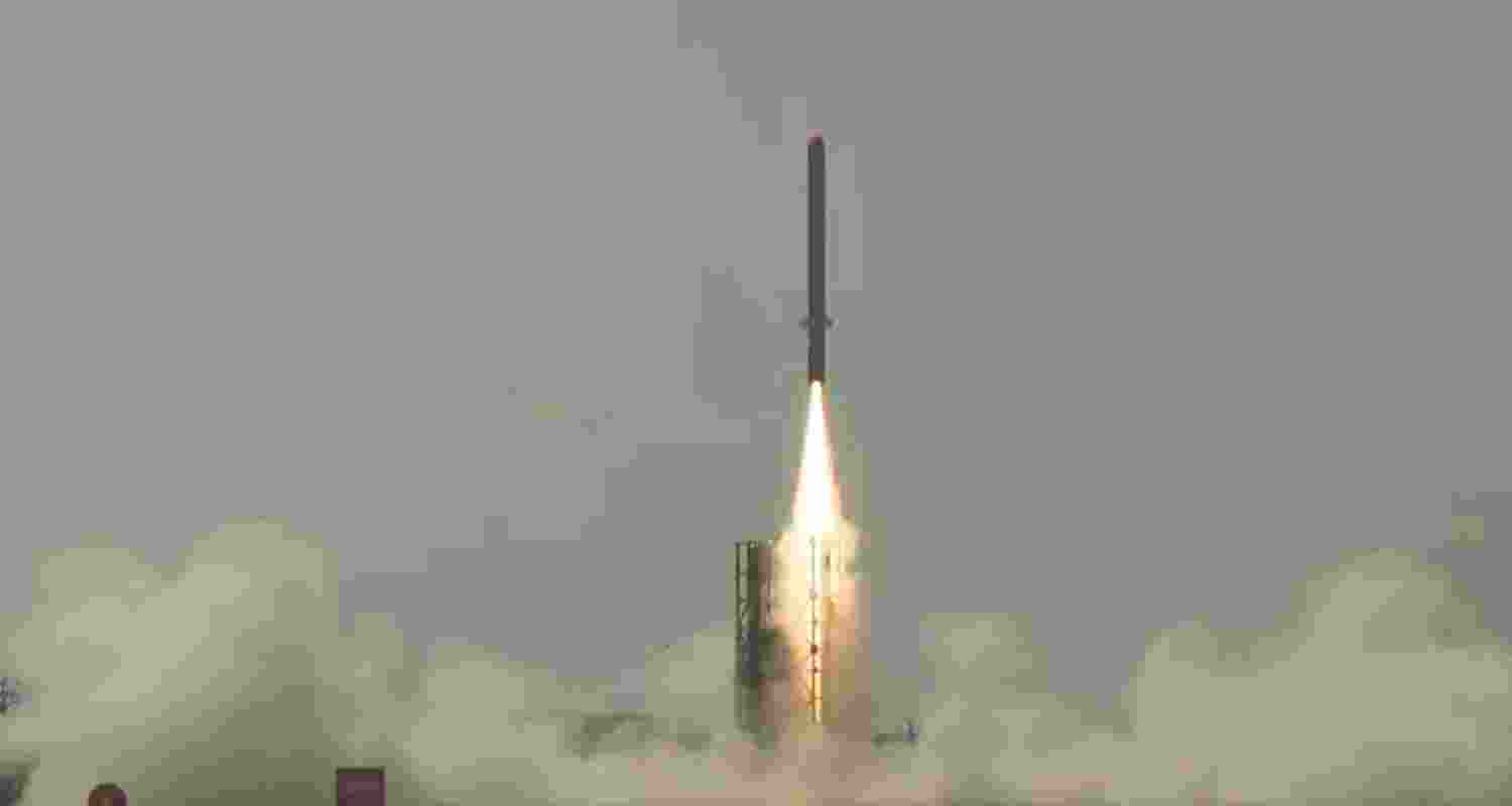 DRDO successfully tests ITCM off the Odisha coast. Image X. DRDO successfully tests ITCM off the Odisha coast. Image X.