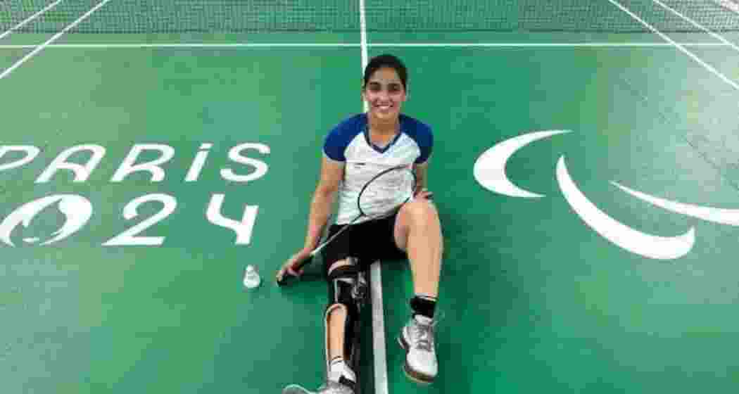 Indian Para Shuttler Mandeep Kaur after winning her Group B match in Paralympics. Indian Para Shuttler Mandeep Kaur after winning her Group B match in Paralympics.