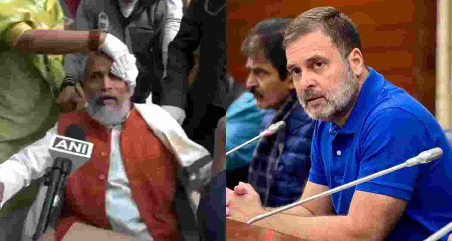 Rahul Gandhi blames BJP MPs for blocking his entry into House. Rahul Gandhi blames BJP MPs for blocking his entry into House.